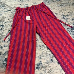NWT Free People Marielle Pull On Pinstripe Drawstring Pants XS